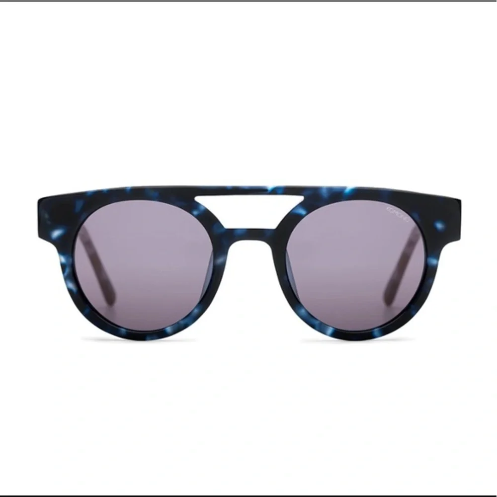 New KOMONO DREYFUSS Blue Black tortoise Sunglasses NWT round